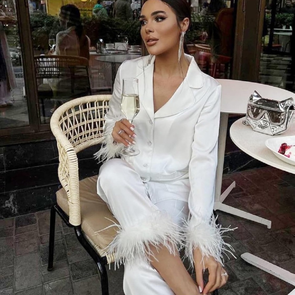 Bridal Feather Pajama Set